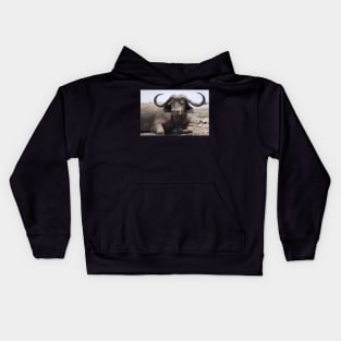 Sad but Natural, African Buffalo, Kenya Kids Hoodie